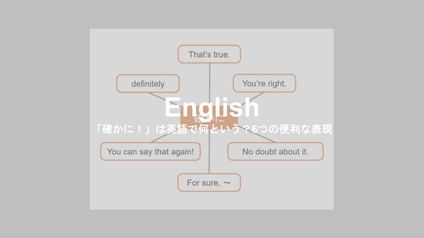 【English】「確かに!」は英語で何という?6つの便利な表現 | Mame office