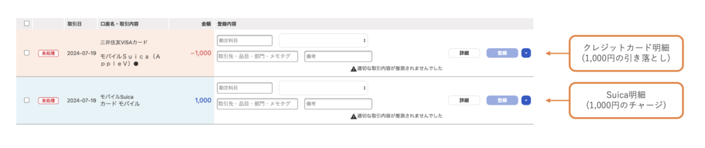 freee_モバイルSuicaにクレジットカードでチャージ